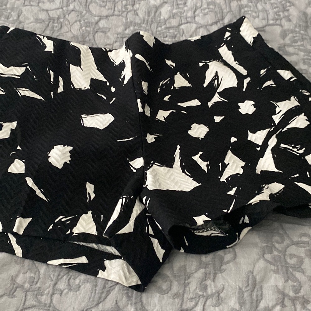 Black and white shorts